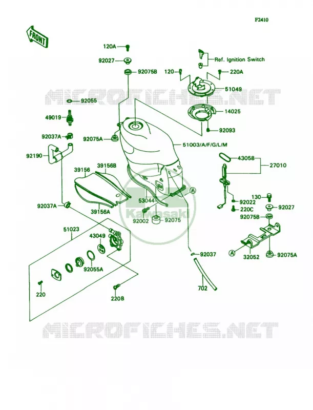 Fuel Tank Kawasaki MOTOS 1100 1993 Ninja ZX-11  ZX1100-C4