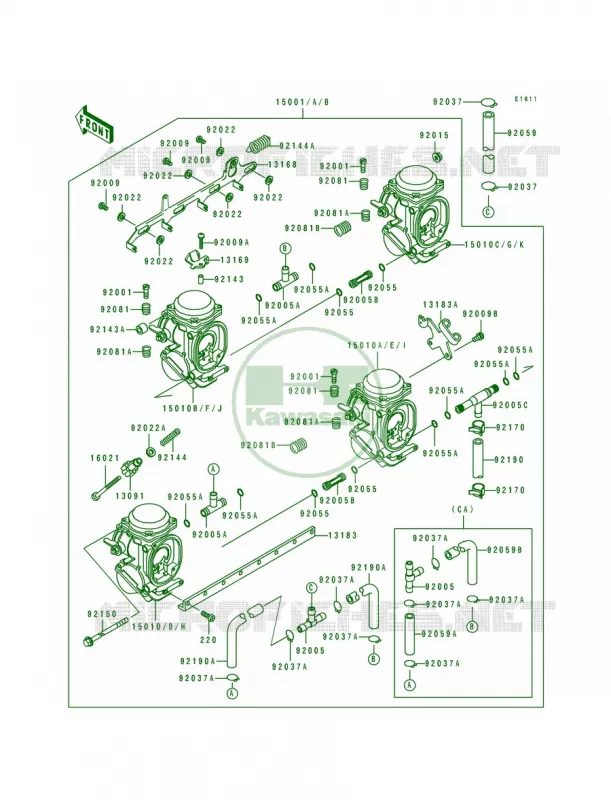 Carburetor Kawasaki MOTOS 600 1993 Ninja ZX-6  ZX600-D4