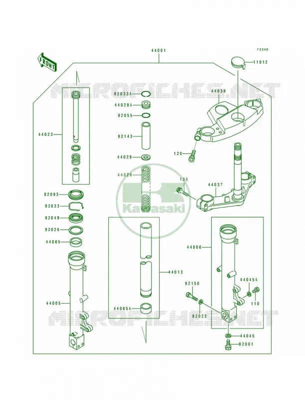 Front Fork Kawasaki MOTOS 600 1993 Ninja ZX-6  ZX600-D4