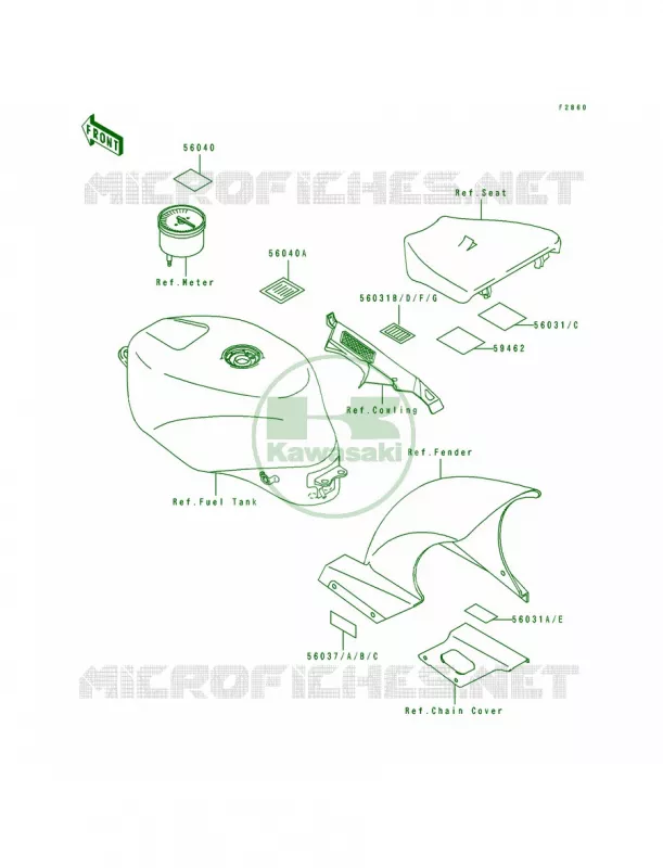 Labels Kawasaki MOTOS 750 1993 Ninja ZX-7  ZX750-L1