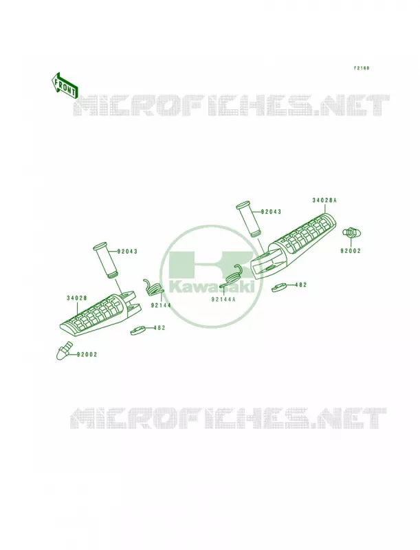 Footrests Kawasaki MOTOS 750 1993 Ninja ZX-7R  ZX750-M1