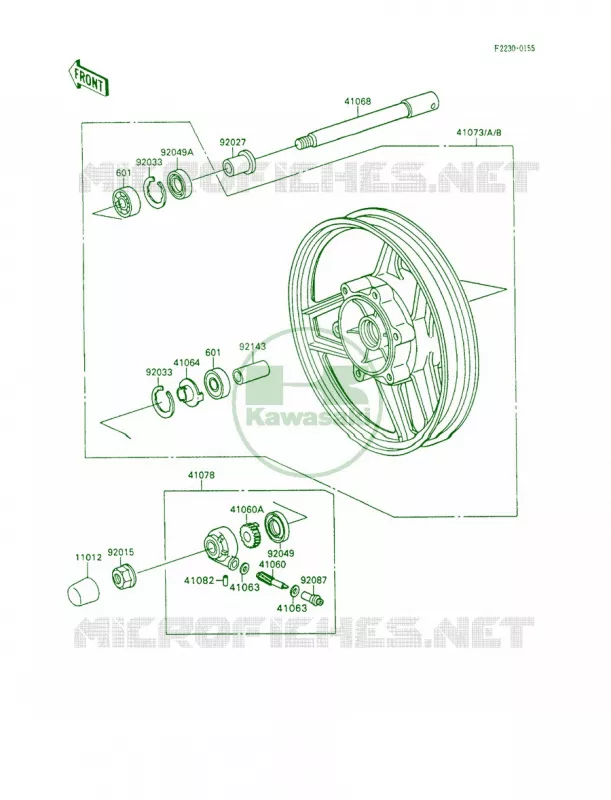 Front Wheel Kawasaki MOTOS 600 1992 Ninja 600R  ZX600-C5