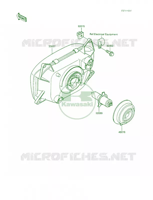 Headlights Kawasaki MOTOS 600 1992 Ninja 600R  ZX600-C5