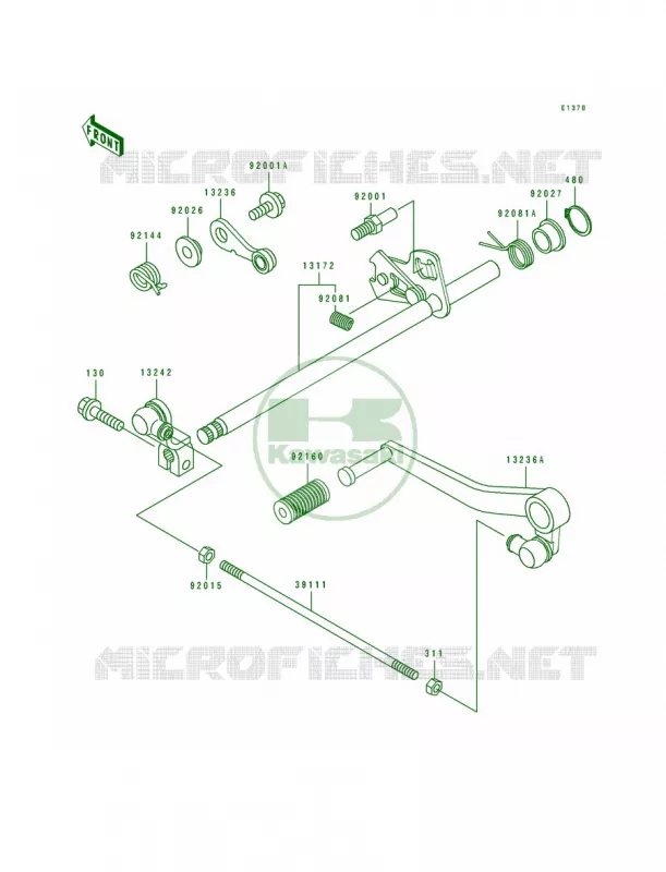 Gear Change Mechanism Kawasaki MOTOS 600 1992 Ninja ZX-6  ZX600-D3