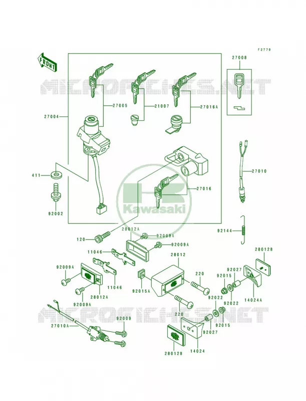 Ignition Switch Kawasaki MOTOS 600 1992 Ninja ZX-6  ZX600-D3