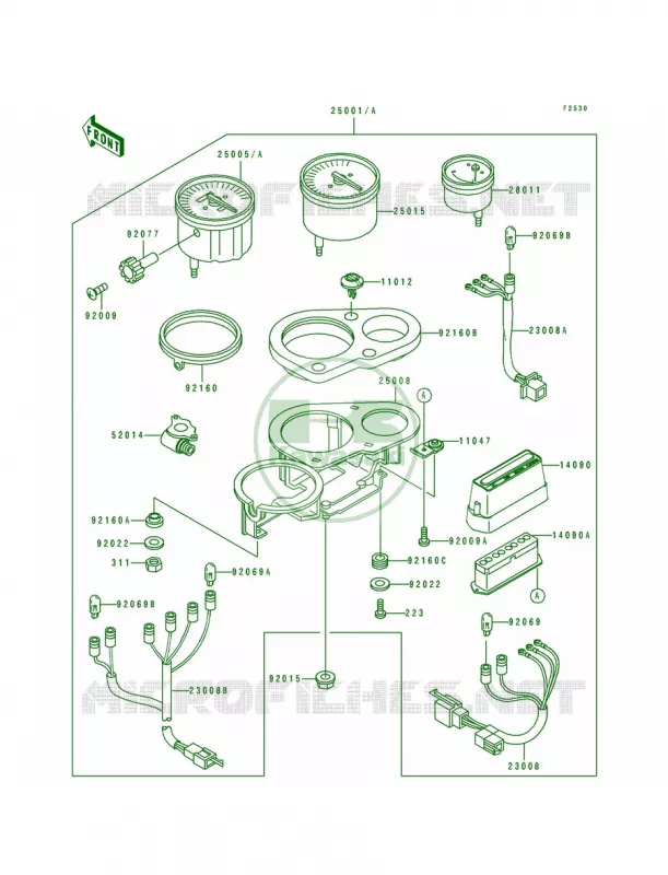 Meter Kawasaki MOTOS 750 1992 Ninja ZX-7  ZX750-J2