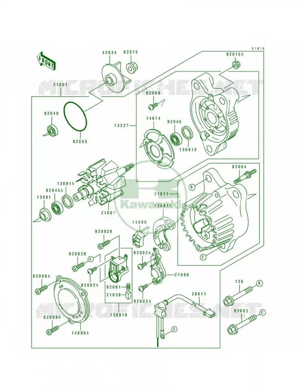 Generator Kawasaki MOTOS 750 1992 Ninja ZX-7R  ZX750-K2