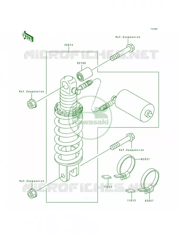 Shock Absorber Kawasaki MOTOS 750 1992 Ninja ZX-7R  ZX750-K2