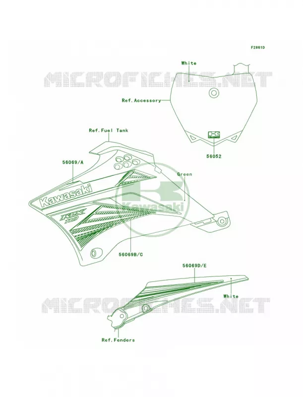 DecalsCEF Kawasaki MOTOS 110 2013 KLX110  KLX110CDF