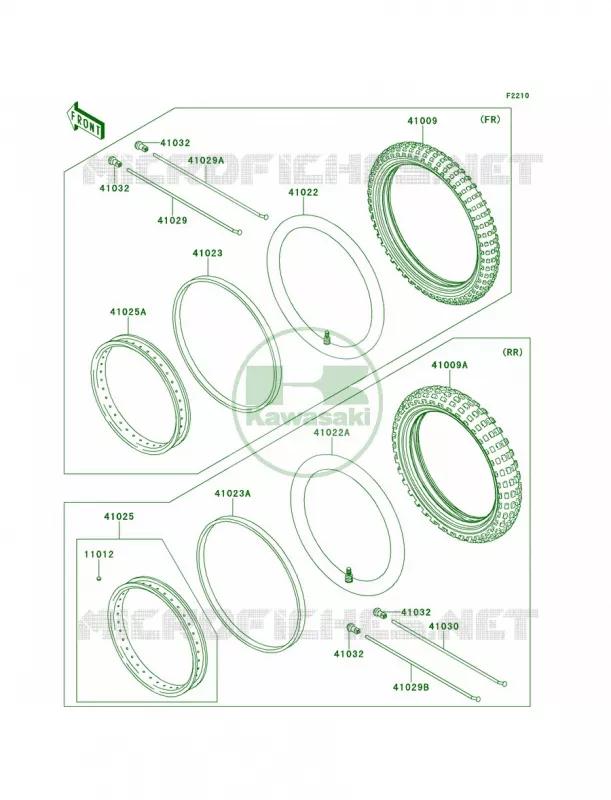 WheelsTires Kawasaki MOTOS 110 2013 KLX110  KLX110CDF