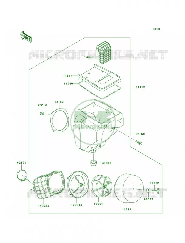 Air Cleaner Kawasaki MOTOS 200 2001 KDX200  KDX200-H7