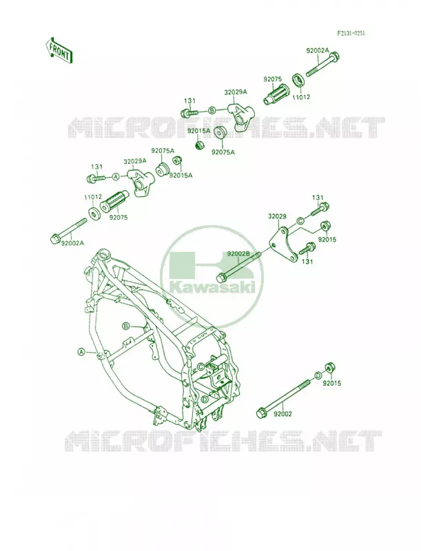 Frame Fittings Kawasaki MOTOS 600 1991 Ninja 600R  ZX600-C4