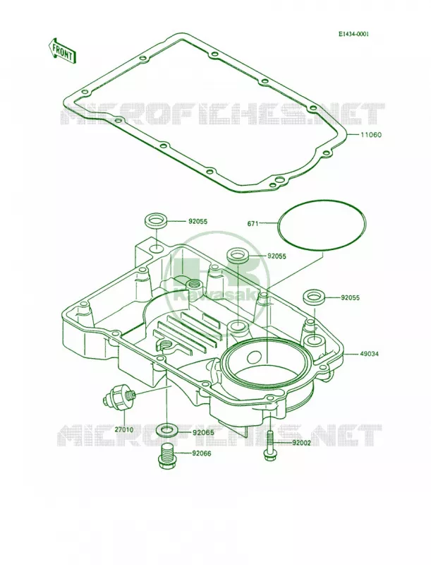 Oil Pan Kawasaki MOTOS 600 1991 Ninja 600R  ZX600-C4