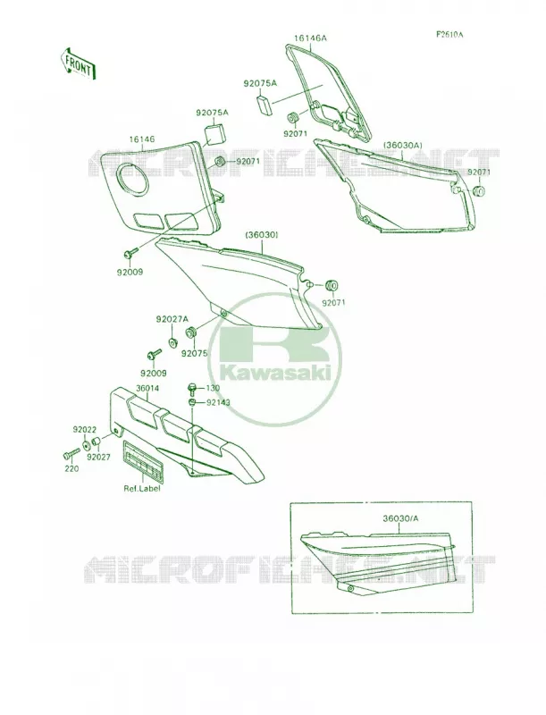 Side CoversChain Cover Kawasaki MOTOS 600 1991 Ninja 600R  ZX600-C4