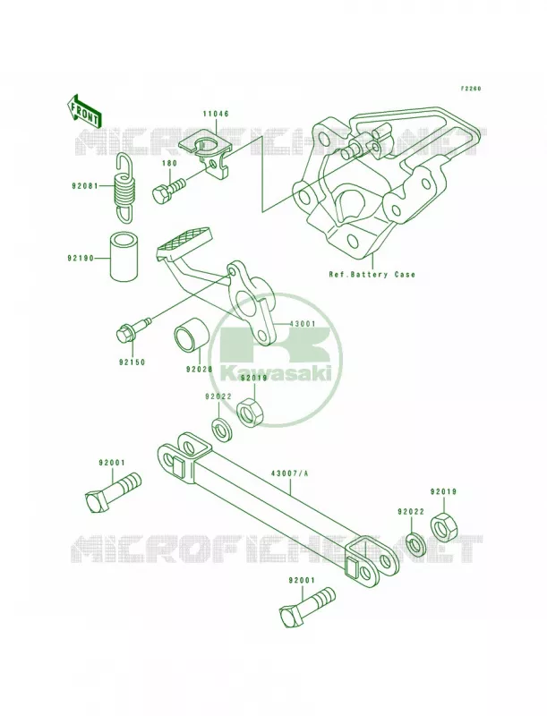 Brake Pedal Kawasaki MOTOS 600 1991 Ninja ZX-6  ZX600-D2