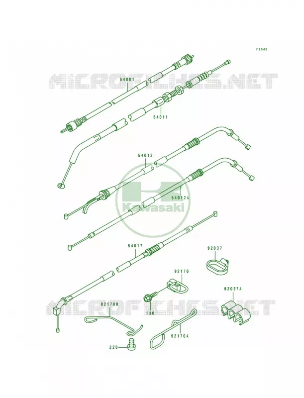 Cable Kawasaki MOTOS 600 1991 Ninja ZX-6  ZX600-D2