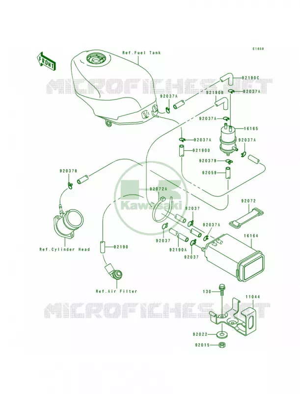 Canister Kawasaki MOTOS 600 1991 Ninja ZX-6  ZX600-D2