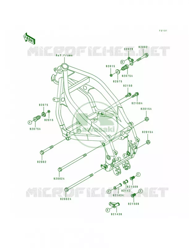 Frame Fitting Kawasaki MOTOS 600 1991 Ninja ZX-6  ZX600-D2