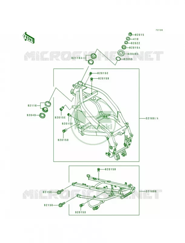 Frame Kawasaki MOTOS 600 1991 Ninja ZX-6  ZX600-D2