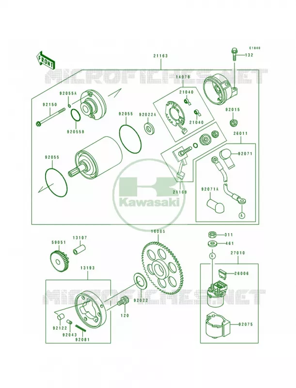Starter Motor Kawasaki MOTOS 600 1991 Ninja ZX-6  ZX600-D2
