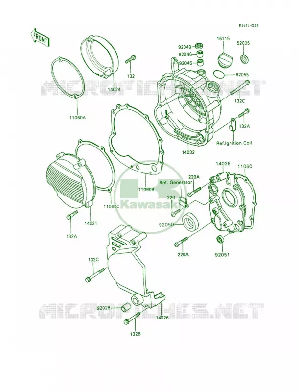 Engine Covers Kawasaki MOTOS 600 1990 Ninja 600R  ZX600-C3