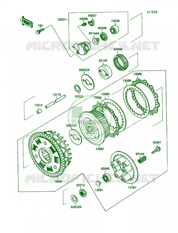 Clutch Kawasaki MOTOS 750 1990 Ninja 750R  ZX750-F4