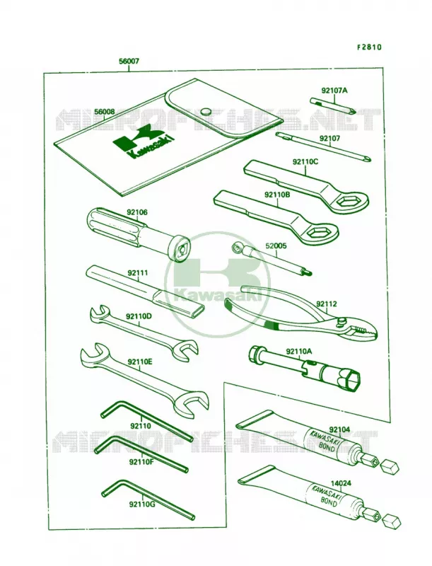 Owner's Tools Kawasaki MOTOS 750 1990 Ninja 750R  ZX750-F4