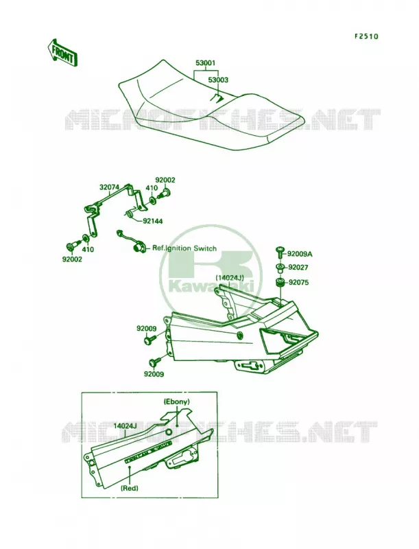 Seat Kawasaki MOTOS 750 1990 Ninja 750R  ZX750-F4