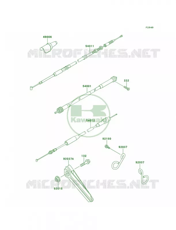 Cables Kawasaki MOTOS 220 2001 KDX220R  KDX220-A8