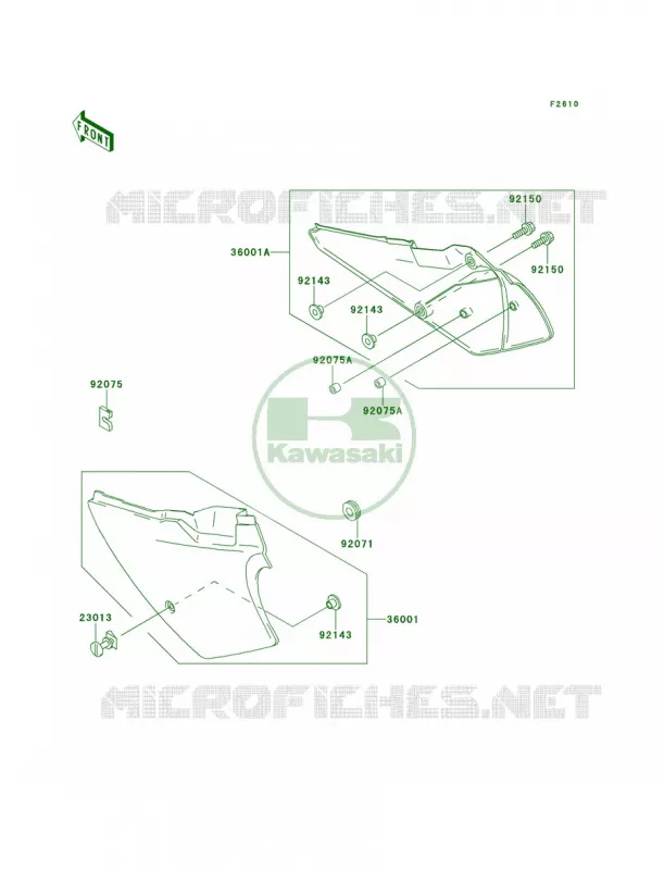 Side CoversChain Cover Kawasaki MOTOS 220 2001 KDX220R  KDX220-A8