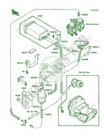 Fuel Evaporative System pour Kawasaki EX500 1989