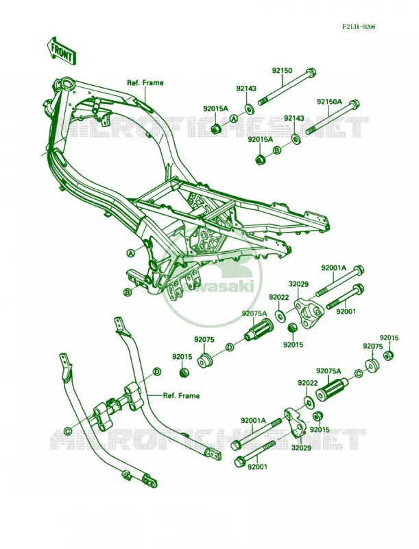 Frame Fittings Kawasaki MOTOS 1000 1989 Ninja ZX-10  ZX1000-B2
