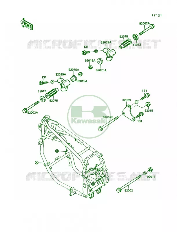 Frame Fittings Kawasaki MOTOS 600 1989 Ninja 600R  ZX600-C2