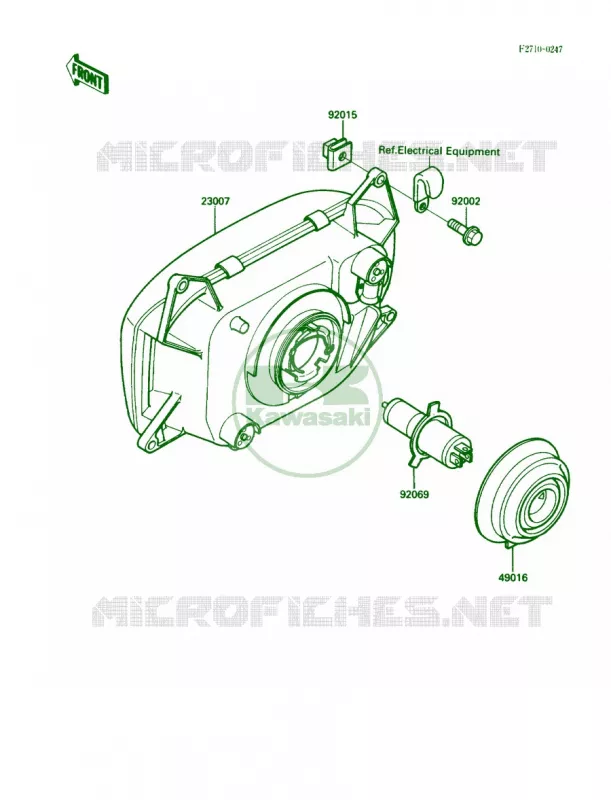 Headlights Kawasaki MOTOS 600 1989 Ninja 600R  ZX600-C2