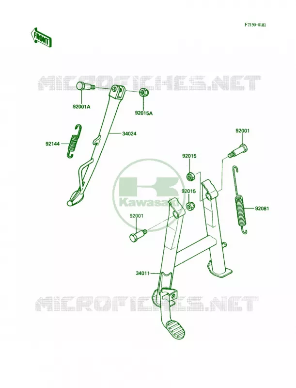 Stands Kawasaki MOTOS 600 1989 Ninja 600R  ZX600-C2