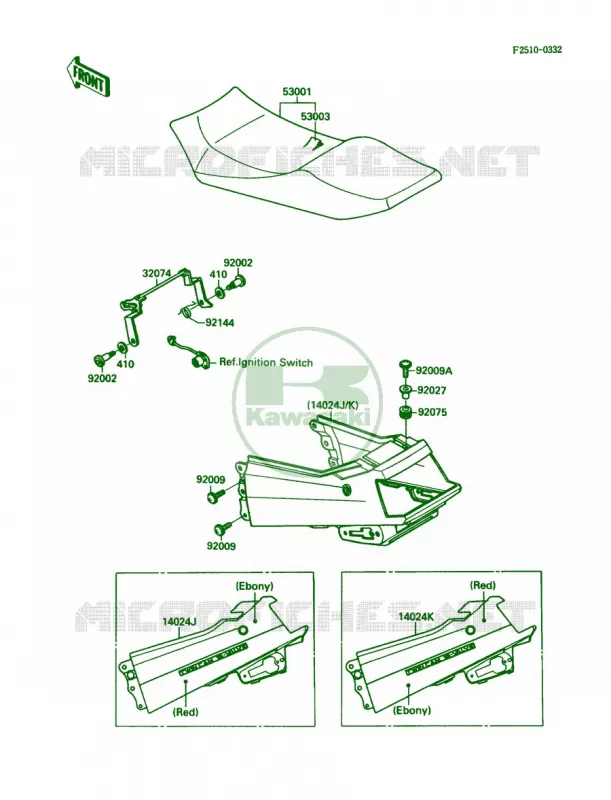 Seat Kawasaki MOTOS 750 1989 Ninja 750R  ZX750-F3