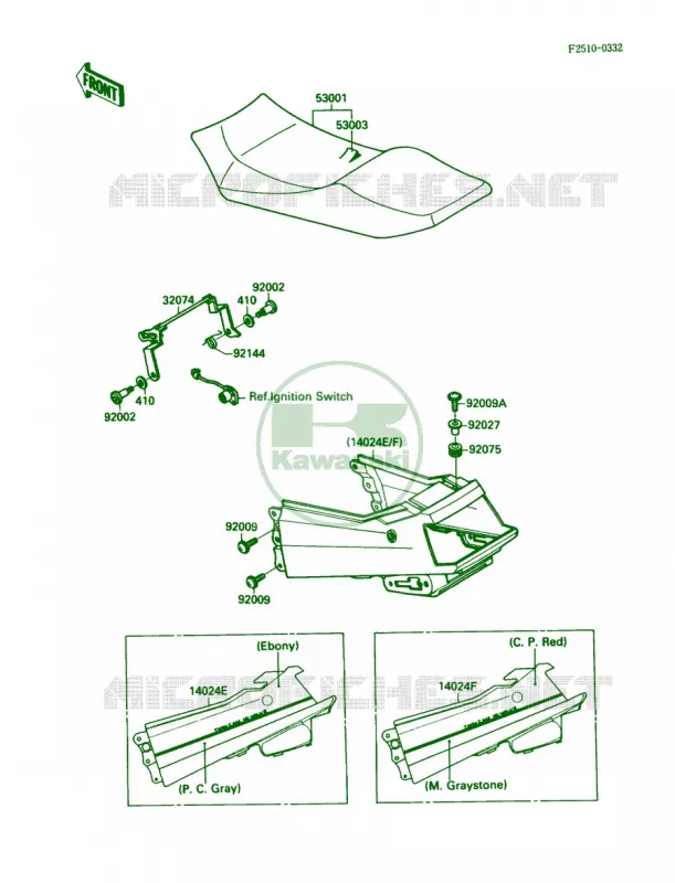 Seat Kawasaki MOTOS 750 1989 Ninja 750R  ZX750-F3