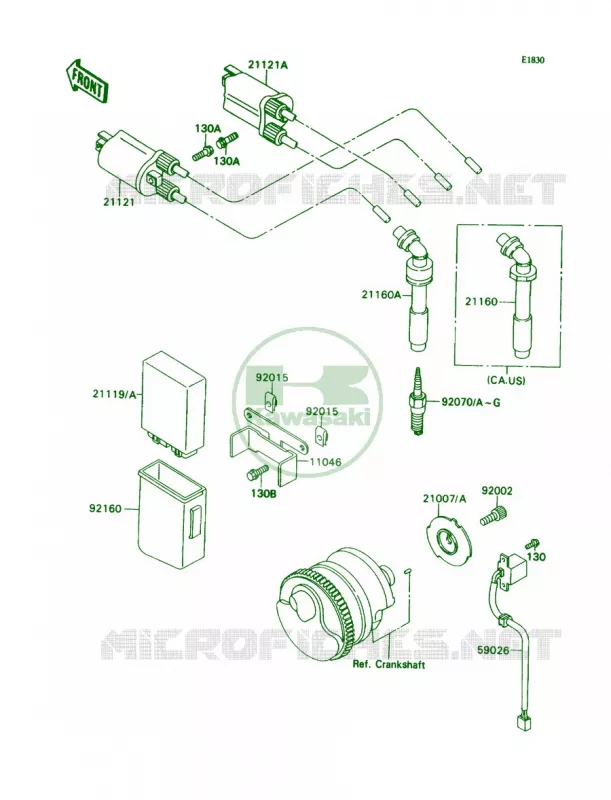 Ignition System Kawasaki MOTOS 750 1989 Ninja ZX-7  ZX750-H1