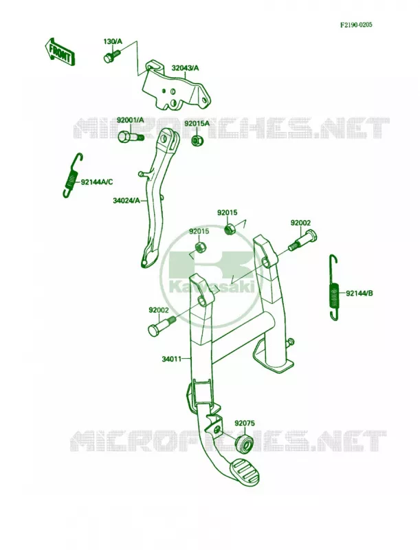 Stands Kawasaki MOTOS 500 1988 EX500  EX500-A2