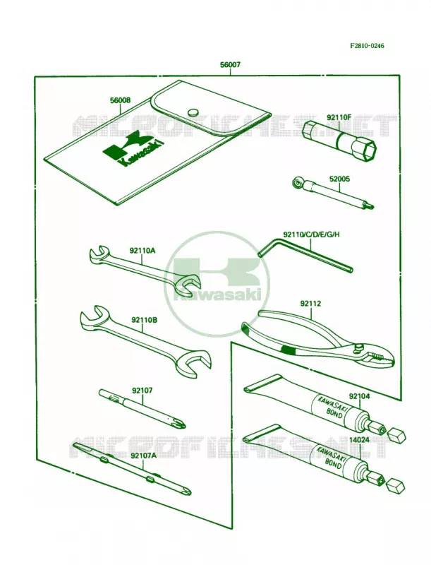 Owner's Tools Kawasaki MOTOS 1000 1988 Ninja ZX-10  ZX1000-B1