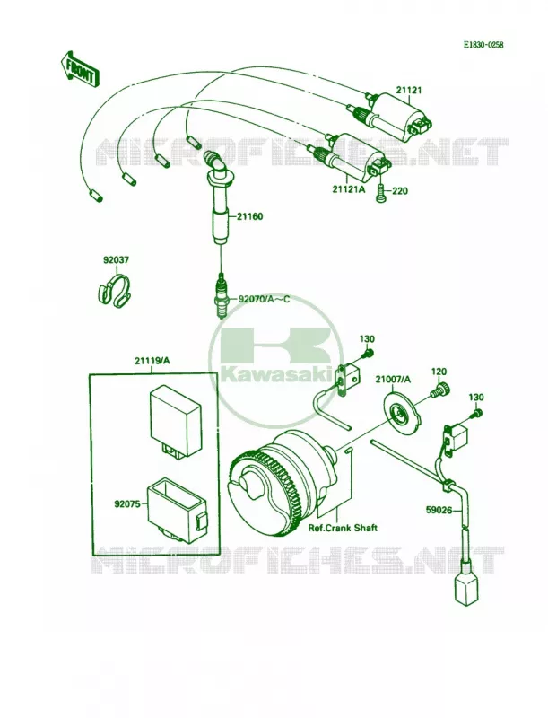 Ignition System Kawasaki MOTOS 750 1988 Ninja 750R  ZX750-F2