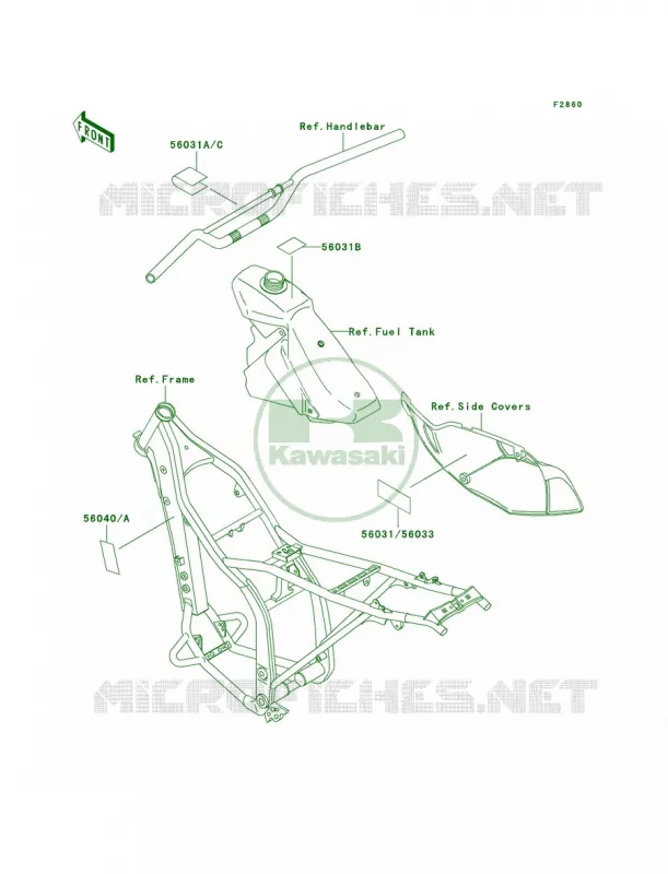 Labels Kawasaki MOTOS 300 2001 KLX300R  KLX300-A6