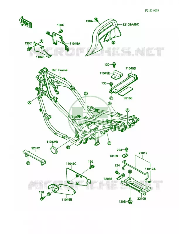 Electro Bracket Kawasaki MOTOS 500 1987 EX500  EX500-A1