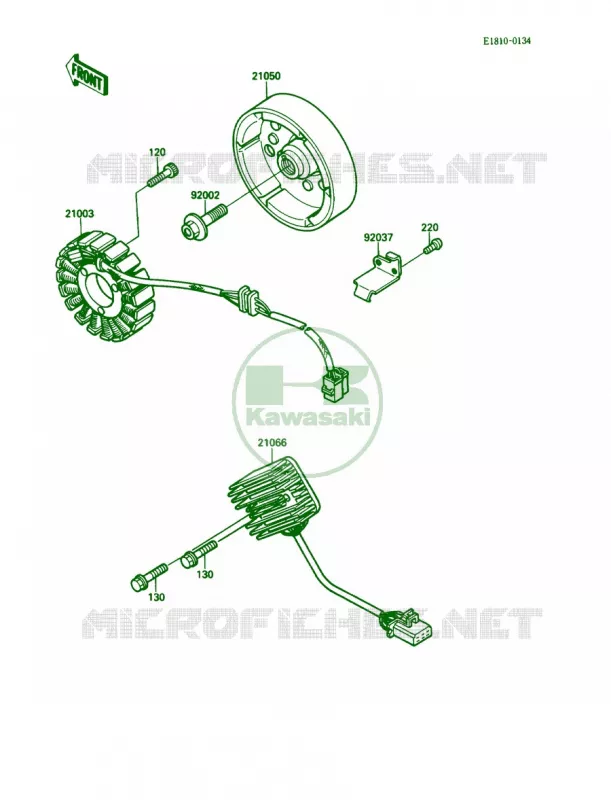 Generator Kawasaki MOTOS 500 1987 EX500  EX500-A1