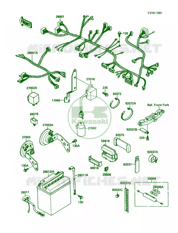 Chassis Electrical Equipment Kawasaki MOTOS 750 1987 Ninja 750R  ZX750-F1