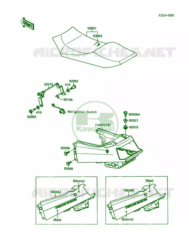 Seat Kawasaki MOTOS 750 1987 Ninja 750R  ZX750-F1