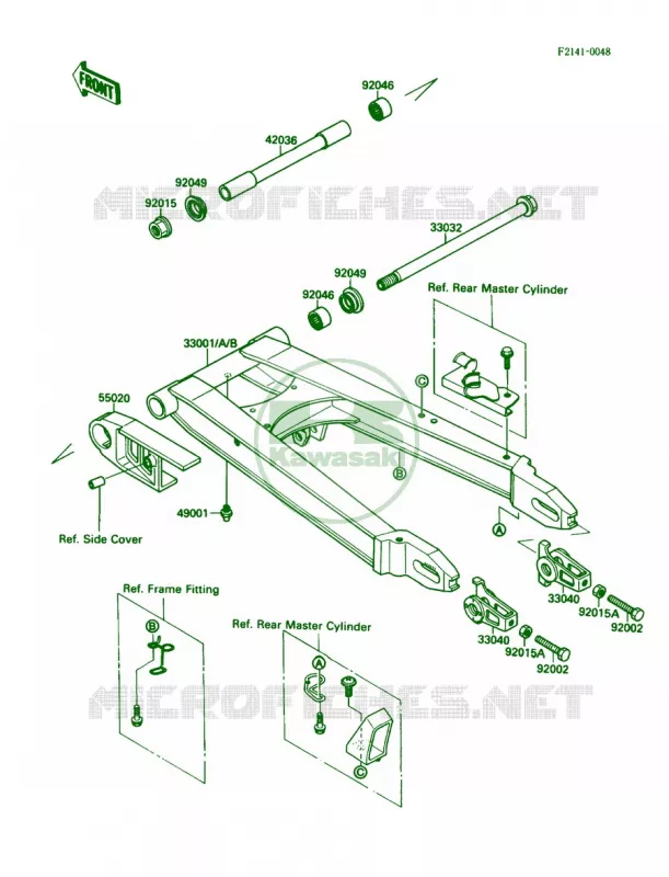 Swingarm Kawasaki MOTOS 750 1987 Ninja 750R  ZX750-F1