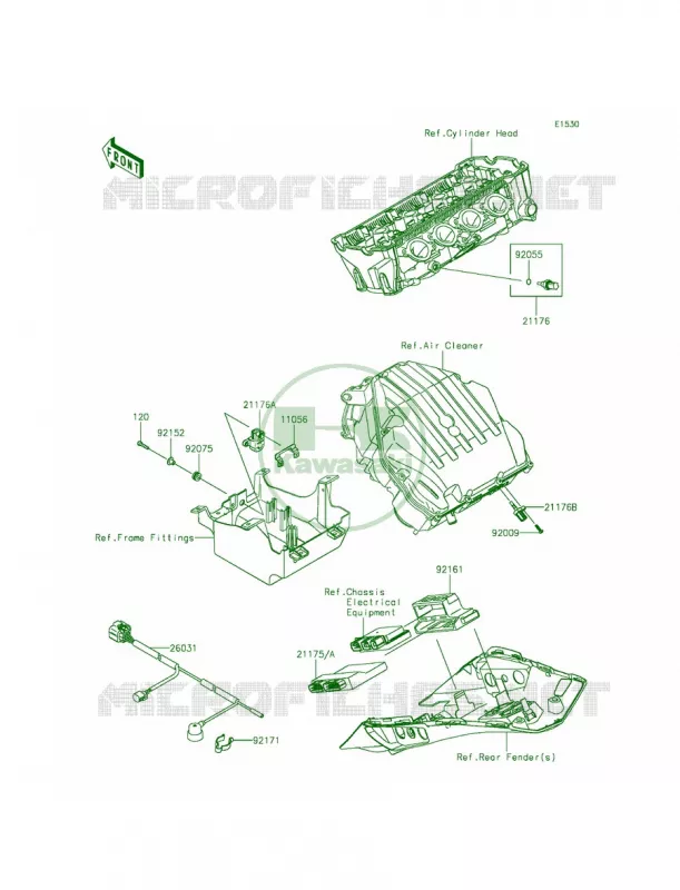 Fuel Injection Kawasaki MOTOS 1000 2015 Ninja 1000 ABS  ZX1000MFF
