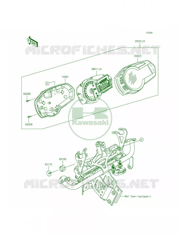 Meters Kawasaki MOTOS 1000 2015 Ninja 1000 ABS  ZX1000MFF