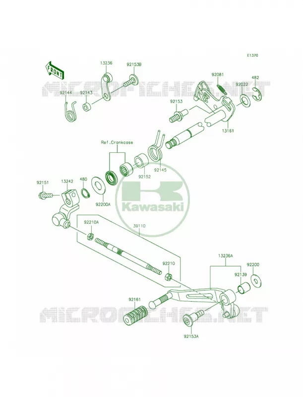 Gear Change Mechanism Kawasaki MOTOS 1000 2015 Z1000 ABS  ZR1000GFF